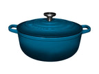 Maxwell & Williams Cast Iron Collection Casseruola Rotonda in Ghisa Smaltata Midnight Blue 6,2 litri 28 cm.