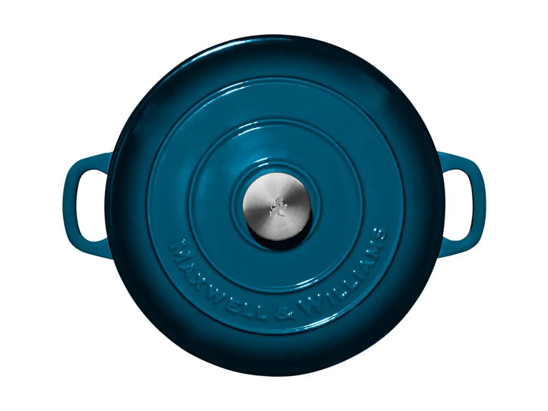 Maxwell & Williams Cast Iron Collection Casseruola Rotonda in Ghisa Smaltata Midnight Blue 6,2 litri 28 cm.