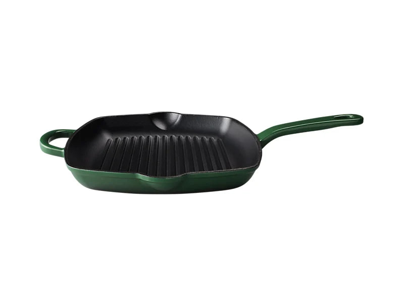 Maxwell & Williams Cast Iron Collection Bistecchiera Quadrata in Ghisa Smaltata English Racing Green 26 cm.