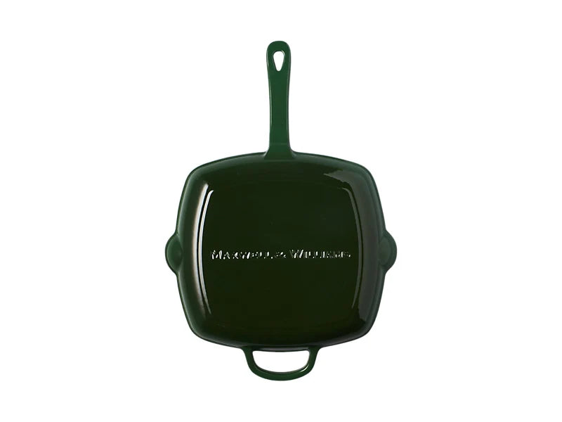 Maxwell & Williams Cast Iron Collection Bistecchiera Quadrata in Ghisa Smaltata English Racing Green 26 cm.