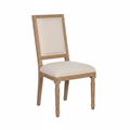 Sedia con schienale rettangolare con cornice in legno