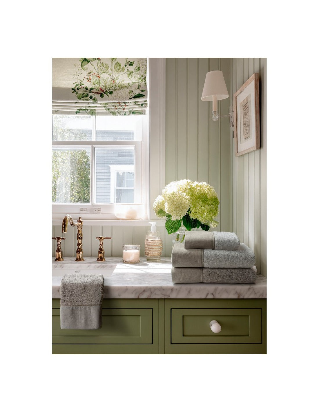 Blanc MariClò Set 2 Coppie Spugna con Balza Terre di Lino Collection in Cotone Beige e Bianco 40x60+60x100 cm.