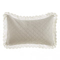 Blanc MariClò Set 2 Copriguanciali con Gala in Pizzo Estate di Sangallo Collection in Microfibra 50x80 cm.
