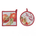 Blanc MariClò Set 2 Presine in Cotone Persimmon Collection 20x20 cm.