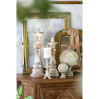 Blanc MariClò Set 2 Decorazioni in Resina Antiqua Domus Collection