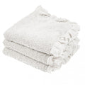 Set 3 Lavette Nuvole di Voile Collection 15x15 cm. Bianco