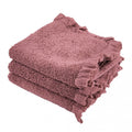 Set 3 Lavette Nuvole di Voile Collection 15x15 cm. Rosa Antico