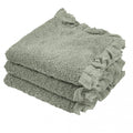 Set 3 Lavette Nuvole di Voile Collection 15x15 cm. Verde Chiaro
