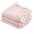 Set 3 Lavette Nuvole di Voile Collection 15x15 cm. Malva