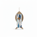 Set Pesce - Poggiamestolo Legno con Canovaccio Pesci Blu