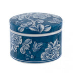 Blanc MariClò Svuota Tasche Chinoiserie Collection in Porcellana Blu con Coperchio 14x10x14 cm.
