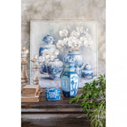 Blanc MariClò Svuota Tasche Chinoiserie Collection in Porcellana Blu con Coperchio 14x10x14 cm.