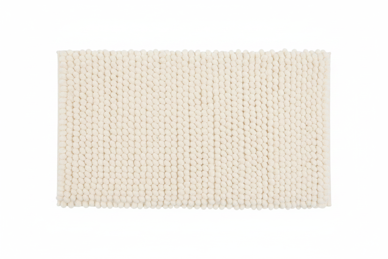 Tappeto chenille bianco panna