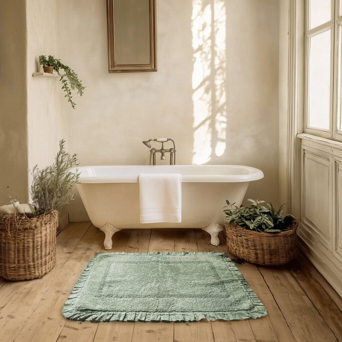 tappeto con Doppia Gala Bagno Chiaro Collection 60x120 cm. Verde