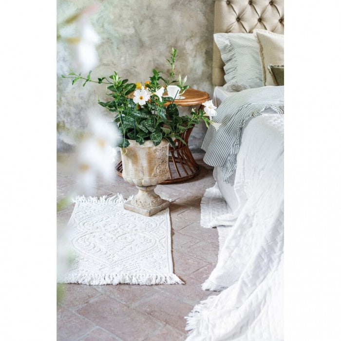Tappeto Jaquard con Nappe Bagno in Villa Collection 50x80 cm. Verde Beige