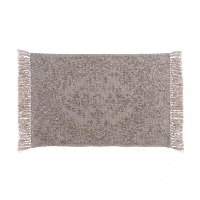 Tappeto Jaquard con Nappe Bagno in Villa Collection 50x80 cm. Verde Beige