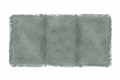 Tappeto verde con frange