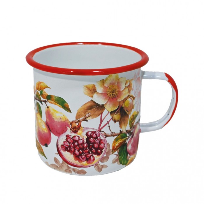 Blanc MariClò Tazza Mug in Latta Smaltata Persimmon Collection 11x11x10 cm.