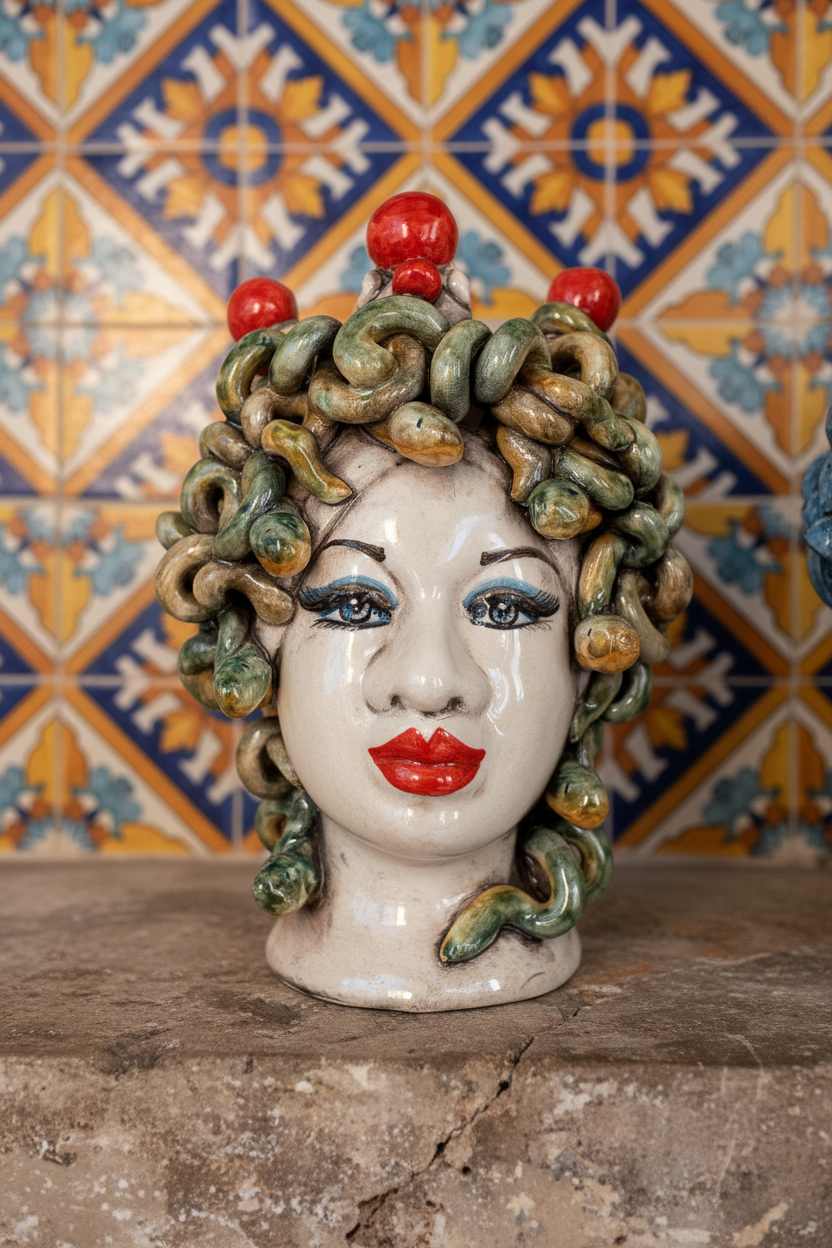 Testa di Moro Medusa - Stile Caltagirone
