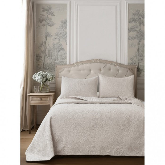 Set 2 Copriguanciali Sogno toscano Collection 50x80 cm. Beige