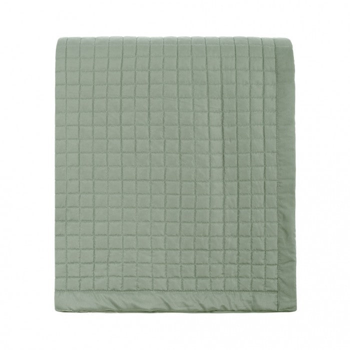 Trapunta Matrimoniale Aurora Collection 260x260 cm. Verde Salvia