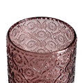 Ixia Set 6 Bicchiere Rosa Mauve in Cristallo Decorato H9,4 Ø7,5 cm. 260ml