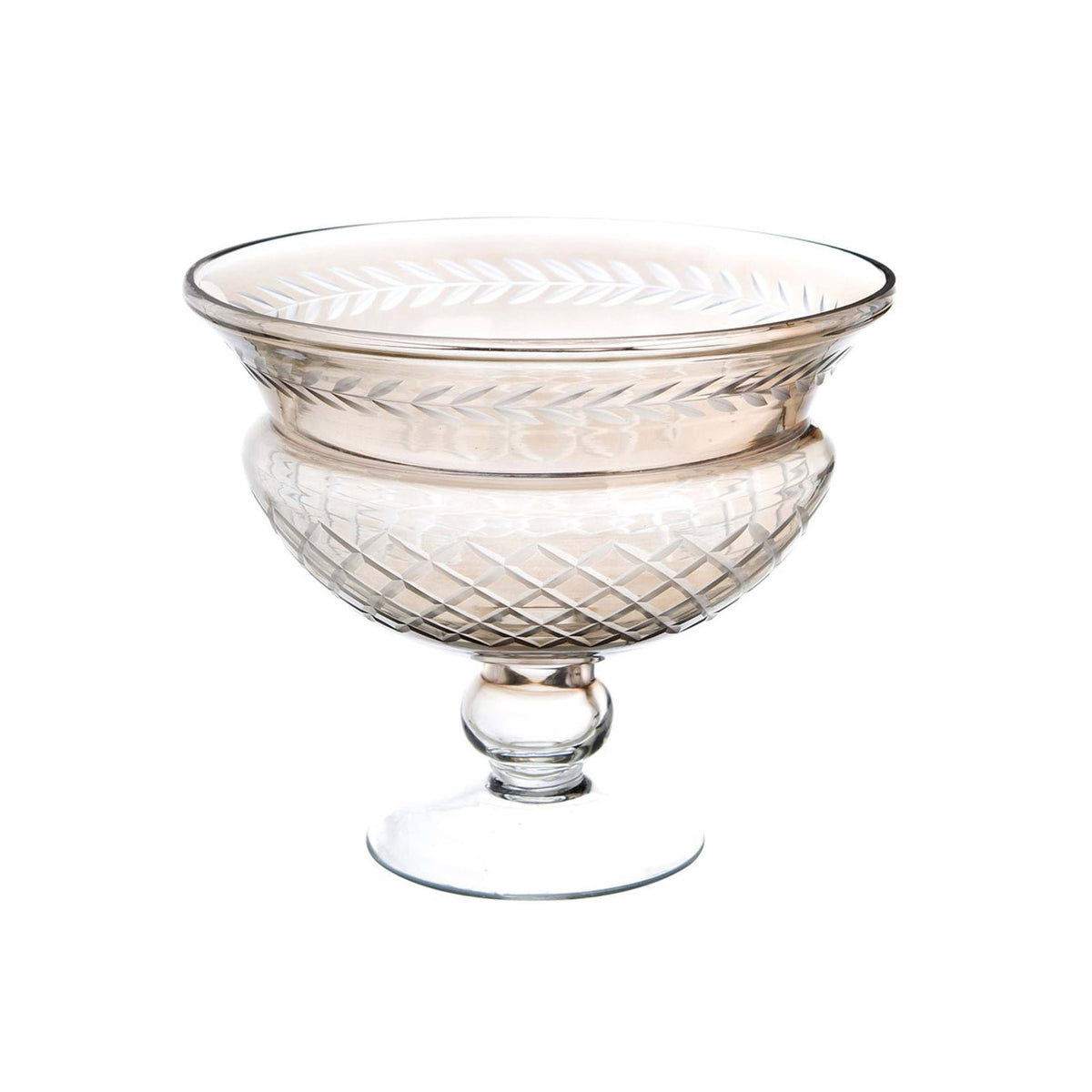 Blanc MariClò Vaso Nostalgia Creativa Collection in Vetro Ambrato H. 16 cm. D. 17,5 cm.