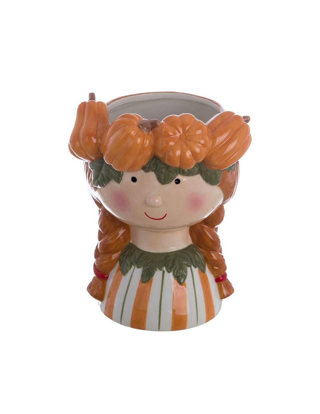 Blanc MariClò Vaso Gourmandise d'Automne in Ceramica H. 20,60 cm. D. 15 cm.