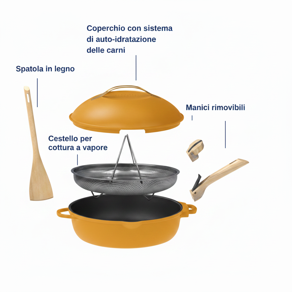 Cookut La Favolosa Padella 8 in 1 Cookut Collection Mango New Edition 2026