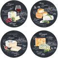 Easy Life Set 4 Piatti Formaggio World Of Cheese Collection in Porcellana D19 cm.